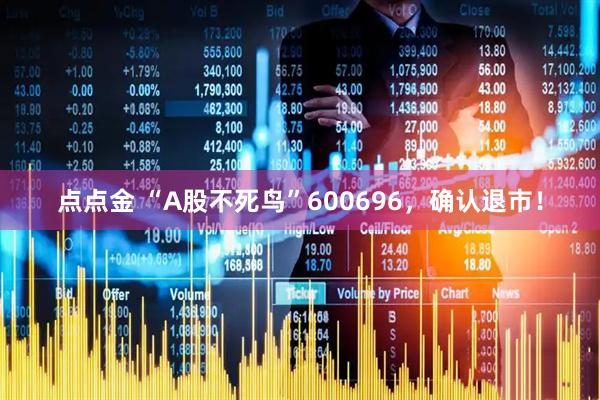 点点金 “A股不死鸟”600696，确认退市！